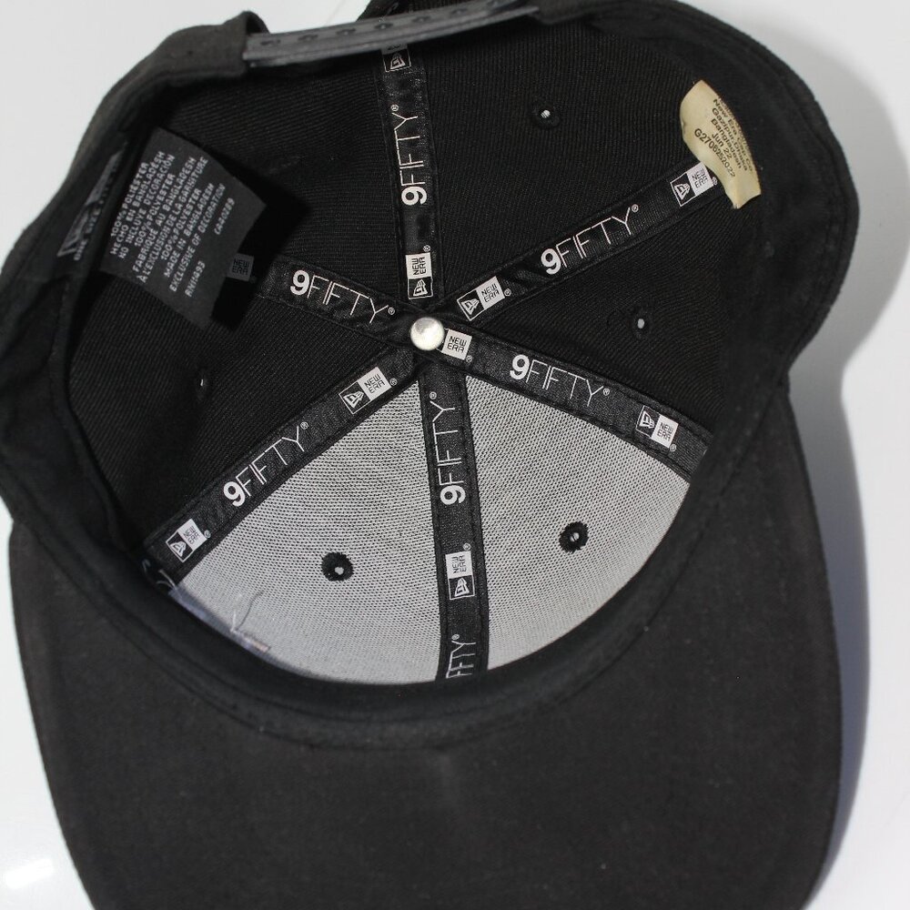 New Era 100% Polyester Black TA/FB Baseball Cap Hat One Size Adjustable Snapback - Picture 5 of 9